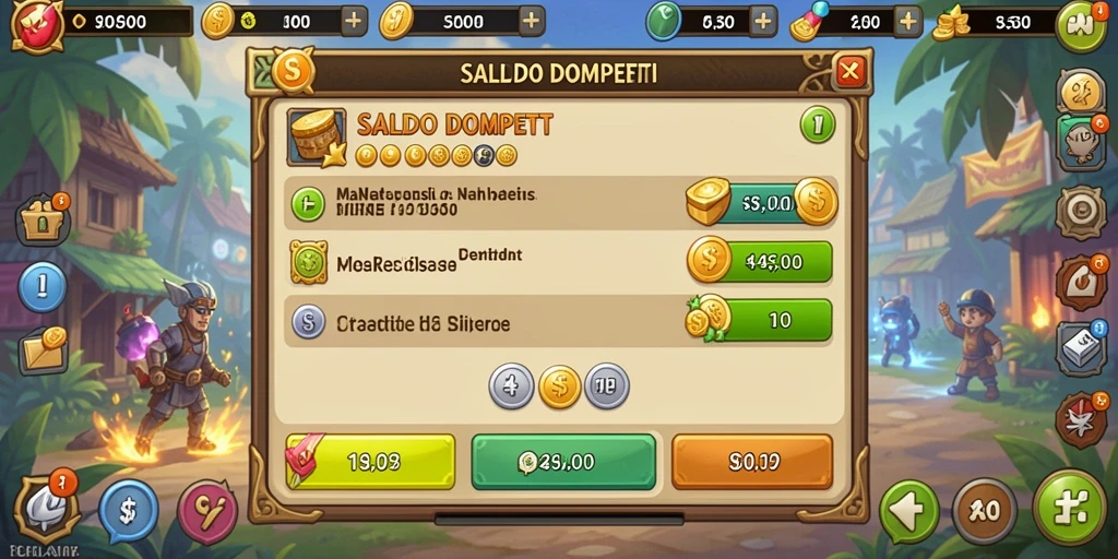 Pemandangan kasino virtual yang menakjubkan.